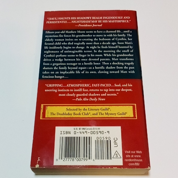 2/$15 Nightshade Paperback John Saul - Picture 2 of 6